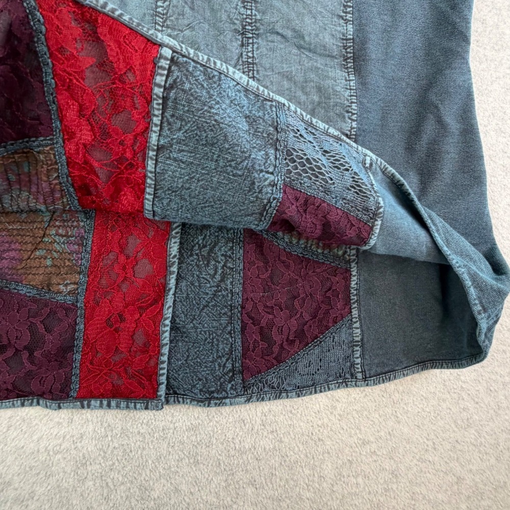 Parsley & Sage Reversible Patchwork Lace Art to Wear‎ Boho Vest XL Festival - Picture 8 of 16